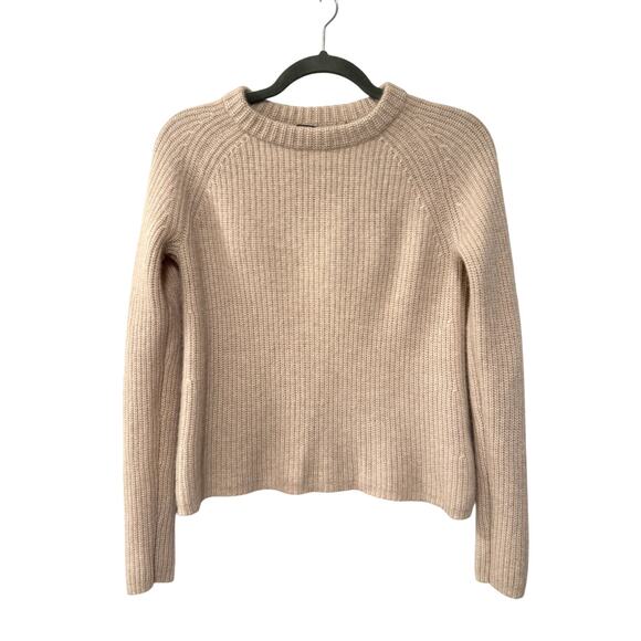 NWT! Jenni Kayne XS Iconic 100% CASHMERE Fisherman Sweater $425 Oatmeal Neutral - Picture 10 of 14